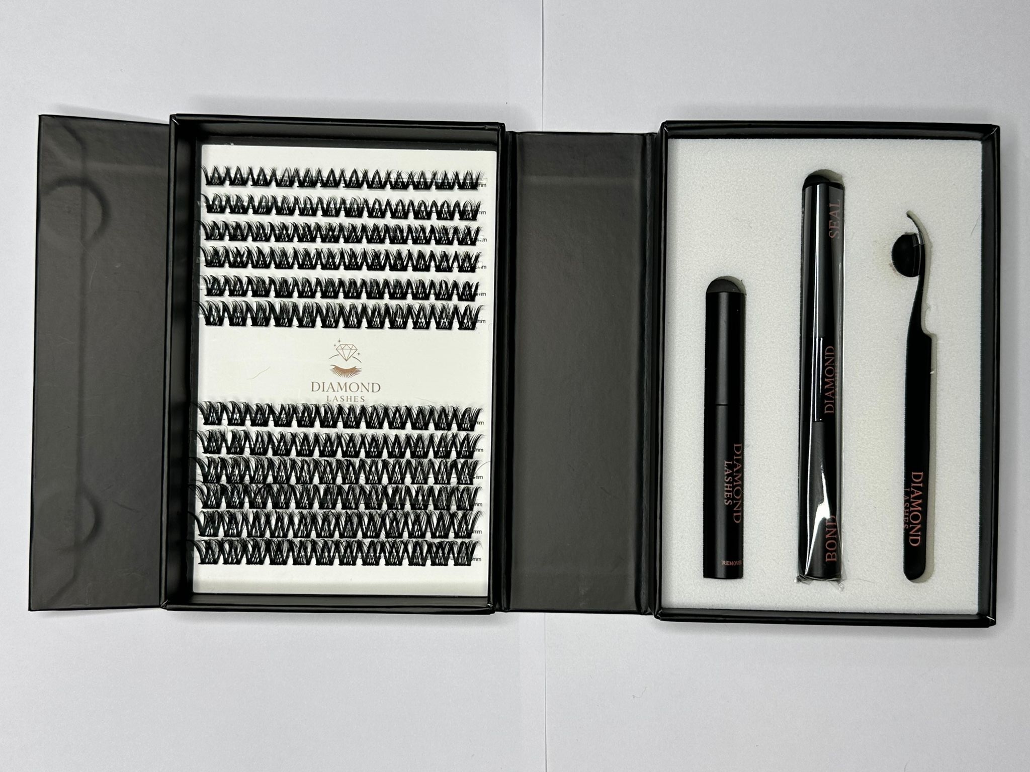 Diamond Lashes — Zestaw jedwabnych rzęs bondingowych