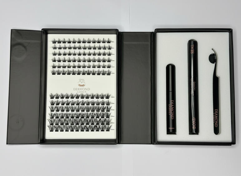 Diamond Lashes — Zestaw jedwabnych rzęs bondingowych